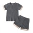 Kinder-T-Shirt und Shorts L1311 dunkelgrau