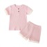 Kinder-T-Shirt und Shorts L1311 rosa