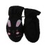 Kinderhandschuhe mit Hase schwarz