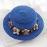 Kinderhut mit Blumen T862 blau