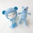 Kindermütze und Teddybär-Set 2-tlg hellblau