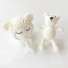 Kindermütze und Teddybär-Set 2-tlg weiß