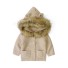 Kinderpullover mit Fell beige