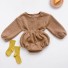 Kinderpullover und Shorts L1492 beige