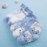 Kindersocken mit Hase – 5 Paar blau