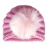 Kinderturban mit Pompon rosa