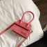 Kleine Damenhandtasche aus Leder rosa