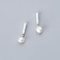 Kolczyki damskie wiszące z perłą A1844 srebrny