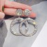 Kolczyki wiszące damskie pierścionki R108 srebrny