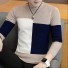 Kolorowy sweter męski beżowy