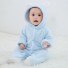 Kombinezon zimowy niemowlęcy z uszami J3047 jasnoniebieski