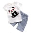 Komplet chłopięcy - Koszulka z pandą i spodenkami J677 B