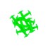 Koronki silikonowe bez wiązania 16 szt zielony