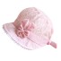 Koronkowa czapka dziewczęca ze szczytem różowy