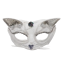 Koronkowa maska zwierzęca z kryształkami biały