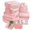 Kosmetiktaschen-Set 9-tlg. T704 rosa