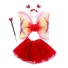 Kostium motyle skrzydła dla dzieci ze spódnicą czerwony