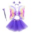 Kostium motyle skrzydła dla dzieci ze spódnicą fioletowy