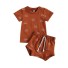 Koszula dziecięcy i spodenki L1121 brązowy