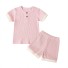 Koszula dziecięcy i spodenki L1311 różowy
