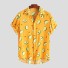 Koszula męska z awokado żółty