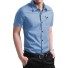 Koszula męska z krótkim rękawem F451 jasnoniebieski