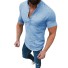 Koszula męska z krótkim rękawem F840 jasnoniebieski