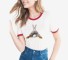 Koszulka damska z nadrukiem królika B376 czerwony