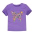 Koszulka dziewczęcy z motylem J3290 fioletowy