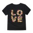 Koszulka LOVE J3289 dziewczęca czarny