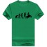 Koszulka męska - Ewolucja motocrossu J3243 zielono-czarny