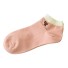 Kotníkové ponožky s kočkou světle růžová