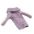Kötött pulóver babához világos lila