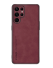 Kožený ochranný kryt na Samsung Galaxy S22 Ultra červená
