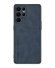 Kožený ochranný kryt na Samsung Galaxy S22 Ultra modrá