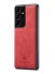 Kožený ochranný kryt s magnetem na Samsung Galaxy S23 Plus červená