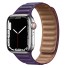 Kožený řemínek pro Apple Watch 42 mm / 44 mm / 45 mm fialová