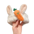 Kozmetická čelenka zajac s mrkvou biela