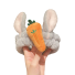 Kozmetická čelenka zajac s mrkvou sivá