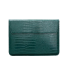 Krokodil mintás bőr notebook tok MacBookhoz, Huawei 13 hüvelykes, 35 x 24,5 cm sötétzöld