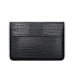 Krokodilmintás bőr laptoptok MacBook Huawei 11 hüvelykes 32,4x21,3 cm-hez fekete
