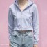 Krótka bluza damska P1925 jasnoniebieski