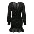 Krótka sukienka z falbanką czarny
