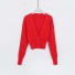 Krótki sweter damski G270 czerwony