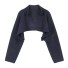 Krótki sweter damski G310 ciemnoniebieski
