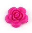 Kulki silikonowe w kształcie kwiatów - 10 szt ciemny róż