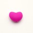 Kulki silikonowe w kształcie serca - 10 szt ciemny róż