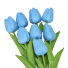 Künstliche Blumen zur Dekoration 3 Stück Set künstliche Tulpen Dekorative Blumen blau