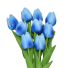 Künstliche Blumen zur Dekoration 3 Stück Set künstliche Tulpen Dekorative Blumen blau