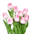 Künstliche Blumen zur Dekoration 3 Stück Set künstliche Tulpen Dekorative Blumen rosa